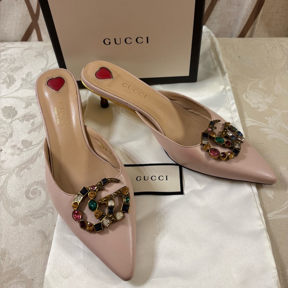 🆕 Gucci GG Multicolor Crystal Mules 🥰